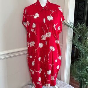 NWT The Limited Red Floral Dress Size XL extra large